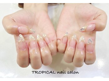 トロピカル(TROPICAL)/ガラスフレンチネイル