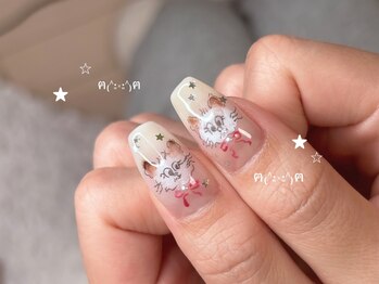 モイ(moi)の写真/手書きアートが人気です♪お写真参考でもニュアンスでもご相談しながら可愛いアートを爪に施します＾＾
