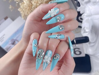 ネイルプリンセス(Nail Princess)/夏ネイル/オーロラネイル