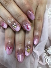 ネイルサロン パピリオ(Nail Salon papilio)/ガーリーピンクフレンチ♪