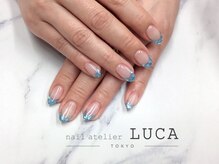 ネイルアトリエルカ(nail atelier LUCA)/W-33 ガラスフレンチネイル