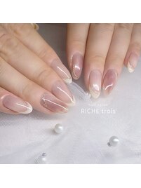 上品オフィスニュアンスネイル