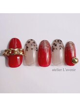 アトリエラブニール/ヒョウ柄ネイル