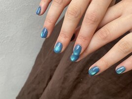 ブルーマグネットネイル