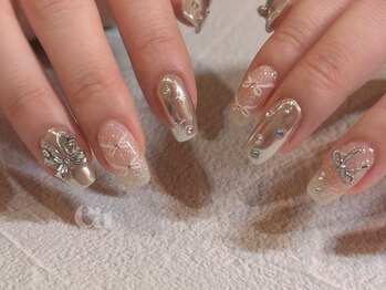 エア(ea)/Y2Kリボンガーリーネイル