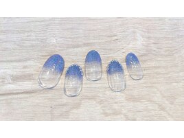 ブルー×ラメグラデーション