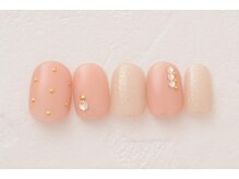 ネイルサロンprish銀座4丁目店【マグネット&フットネイル定額サロン】/5000円　ストーン　ワンカラー