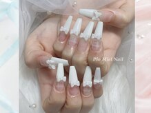 ピオミエルネイル 新宿(pio miel nail)/ホワイトリボンネイル
