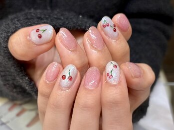 さくらんぼネイル