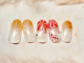 パラジェルプレミアムサロン ｎｅｗｉ ｎａｉｌ 銀座【7/1 NEW OPEN】/オーロラミラーネイル