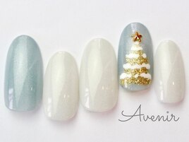 クリスマススノーネイル