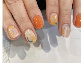 春ネイル/手書きアート