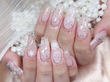 シーアンドビーネイル(C&B Nail)/チップ長さだし冬ネイル