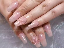 ダイアモンドネイルスタジオ 新宿店(Diamond Nail Studio)/チップワンカラー＋2個パーツ