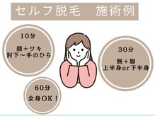飛常識の雰囲気（セルフ脱毛のお時間の目安です♪）