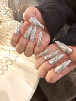 ブルーデイジー 栄本店(Blue daisy)/アプレ長さだし**ラメワンカラー