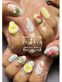 日焼けキティーネイル