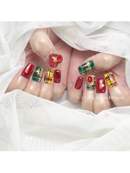 アン ジョーヌドラゴ/【自爪ネイル】クリスマスネイル