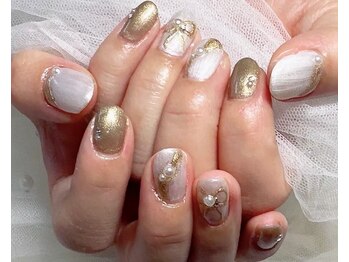 ジェー エス シー ネイル(J.S.C.nail)/リボン/ニュアンス/上品/大人