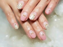 アグン(agung)/ドット柄ネイル★リボンアート♪