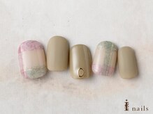 アイネイルズ 横浜EAST店(I-nails)/くすみピスタチオチェックネイル