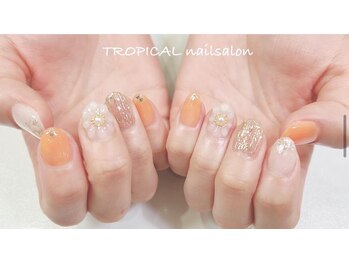 トロピカル(TROPICAL)/ぷっくりフラワーネイル