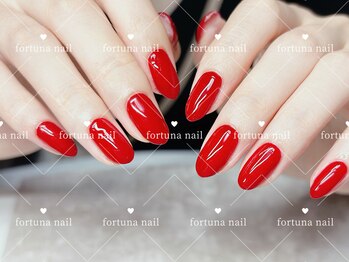 フォルトゥーナ 神田(Fortuna)/赤ワンカラ/神田ネイルサロン