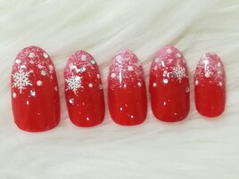 雪の結晶ネイル