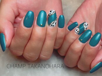 グリーン ダルメシアンネイル Pg チャンプ 高の原店 Champ のフォトギャラリー ホットペッパービューティー