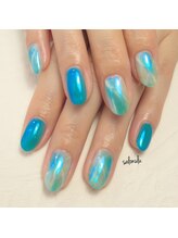 サロン ウル(salon ulu)/大理石ネイル　オーロラパウダー