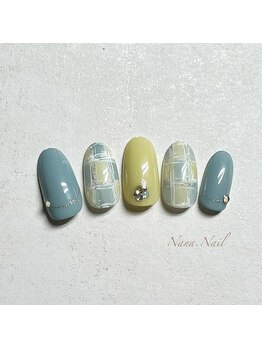 ナナネイル(Nana.Nail)/爽やかチェックネイル