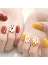 ぷっくりフラワーネイル