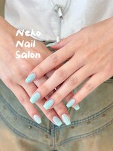 ネコ(Neko)/ちゅるんワンカラー　青　水色　