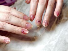 サニーデイズ ネイルアンドビューティー 曙橋店(SunnyDays Nail&Beauty)/マグネット×ガラスフレンチ