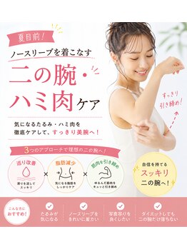 キートス(Kiitos)の写真/【本気痩身】VenusSwan×熟練手技×EMSで二の腕のはみ肉を撃退!!肩甲骨から整えドレスの似合う華奢なライン