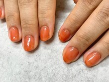 ルポネイル 高円寺(repos nail)/ワンカラー　オレンジ