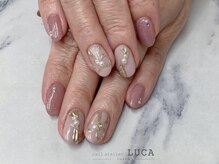 ネイルアトリエルカ(nail atelier LUCA)/M-145 大人上品リボンネイル