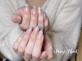 ウサギネイル 新大久保店(usagi nail)/マグネットフレンチ秋可愛い