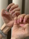 ピンクホロアシメネイル