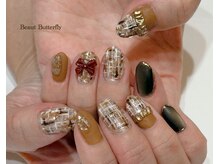 ネイルサロンスクール ビュートバタフライ 町田店(BEAUT BUTTERFLY)/ツイードネイル