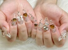 ネイルサロン ジョアアンジェ 天王寺店(joie ange)/クリアネイル/ハート/リボン