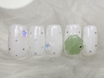 ネイルメゾン 渋谷店(NAIL MAISON)/星ドットクローバー韓国¥9000