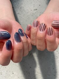 定額middle border アシメ
