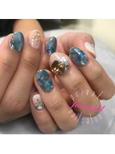 ファッシネイル(fascinail)/天然石×ビジューネイル