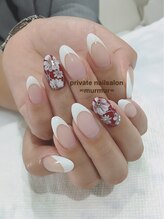 プライベート ネイルサロン マーマ(murmur)/フレンチお花ネイル