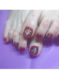 秋フットネイル