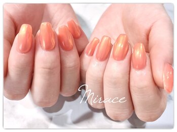 オレンジ×オーロラミラー