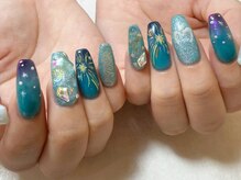 ネイルサロン ジョアアンジェ 天王寺店(joie ange)/推しネイル/手描き/長さだし