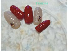 フランセス(Frances)/赤×ベージュ