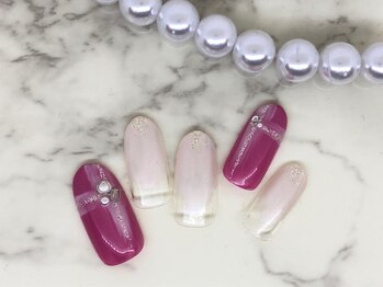 ココカラ(cocokara)/リボン風アートネイル☆